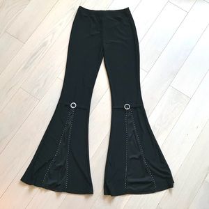 Fashion Stretch Flare Pants Sheer Panel - S - NWT